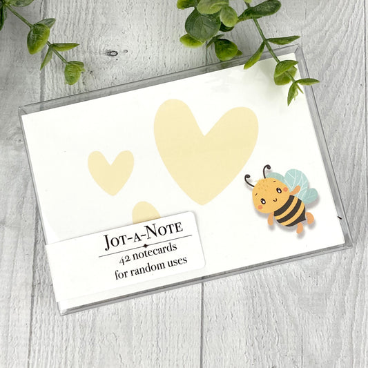 Small Jot-A-Note notecards, Mini cards, Bee Theme