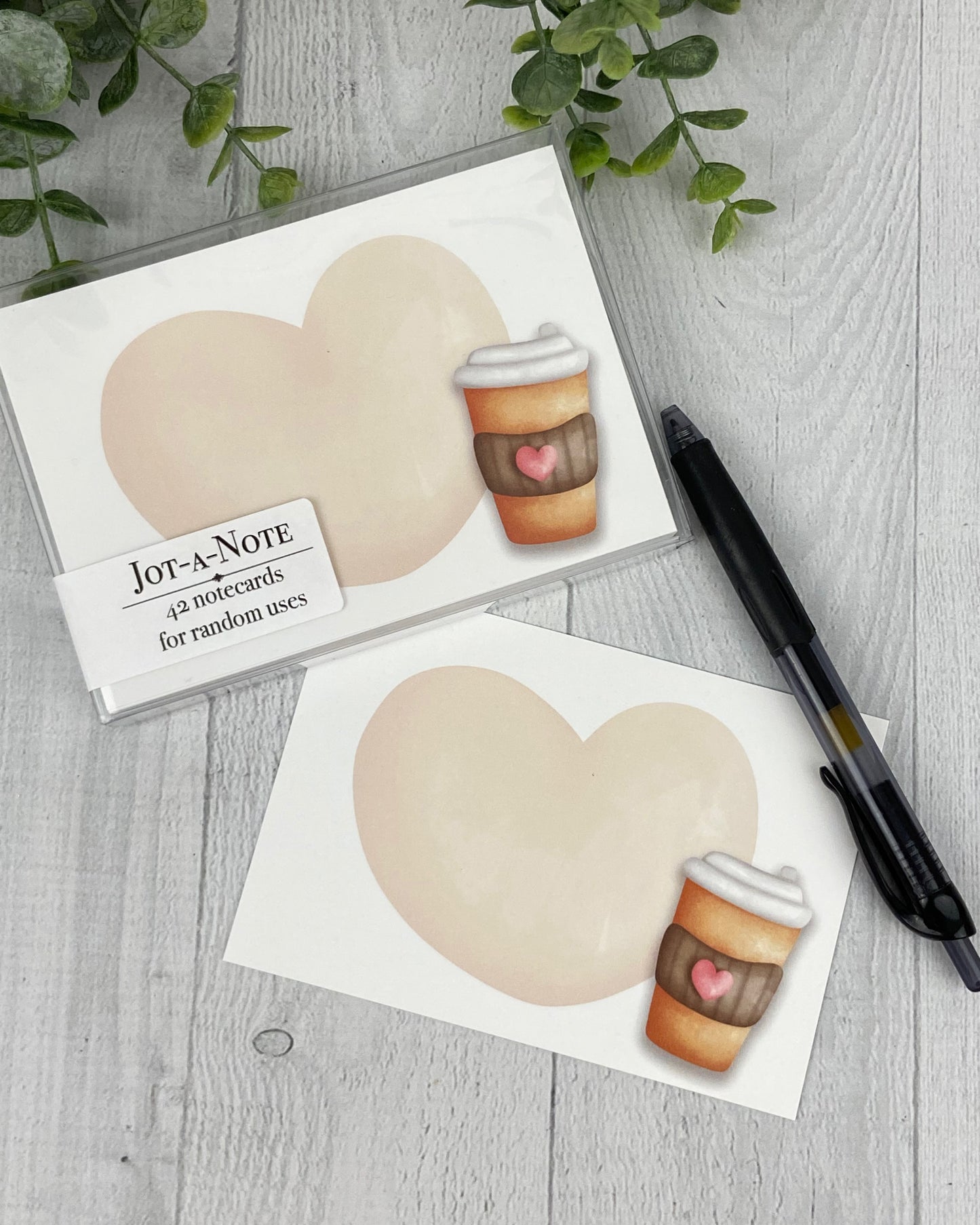 Small "Jot A Note" Notecards, Mini notecards, Coffee Theme