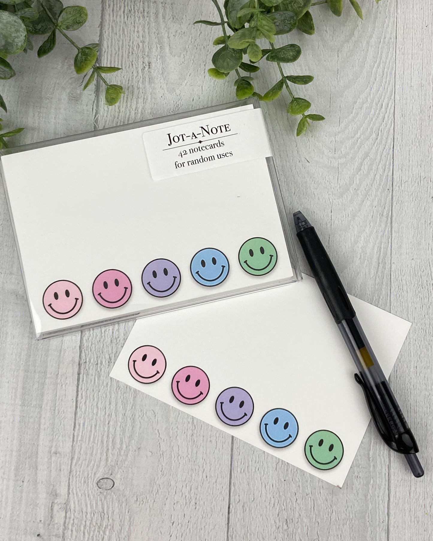 Small Jot-A-Note notecards, Mini Cards, Happy Faces