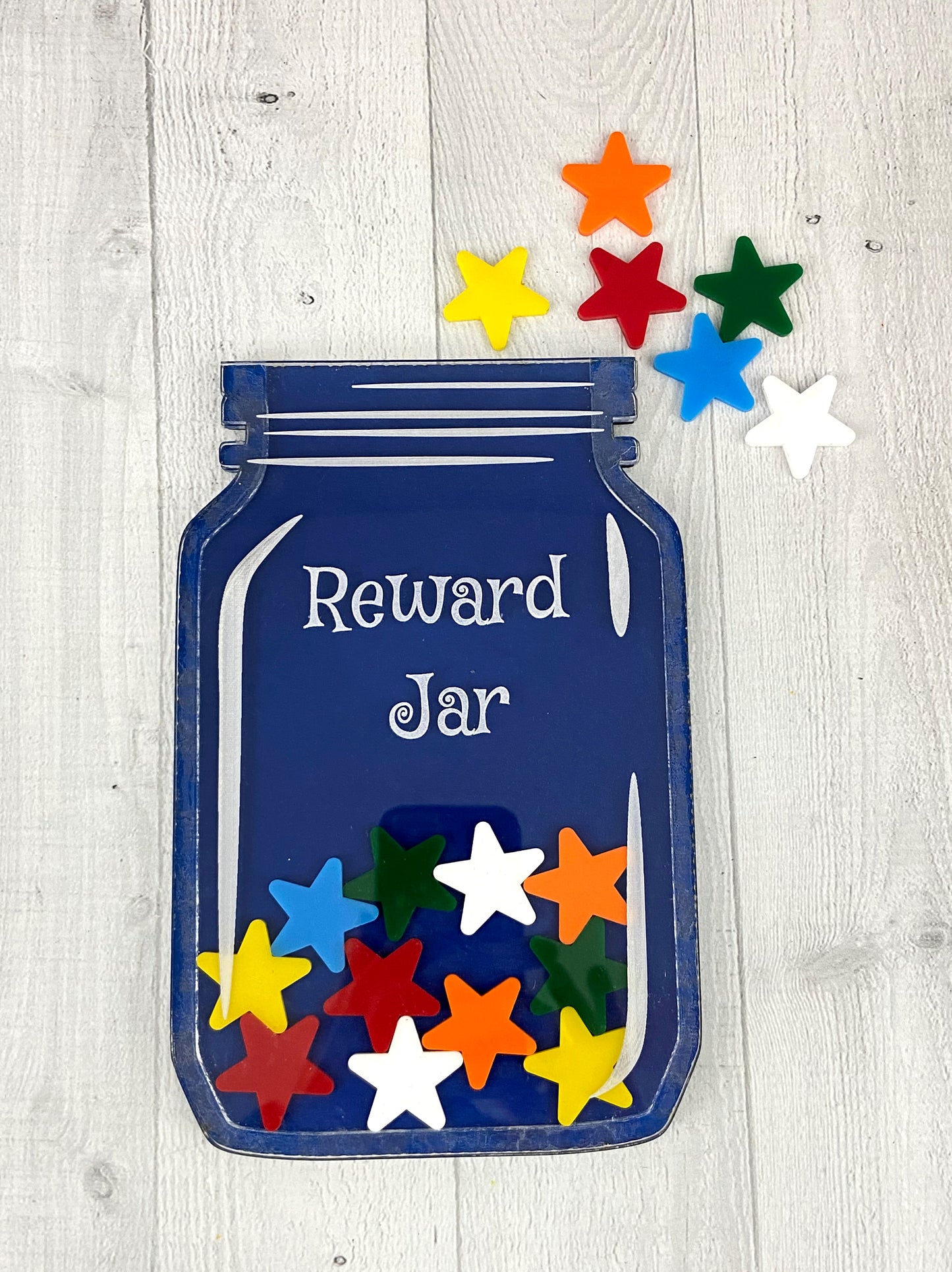 Blue Reward Jar, Incentive Star Jar