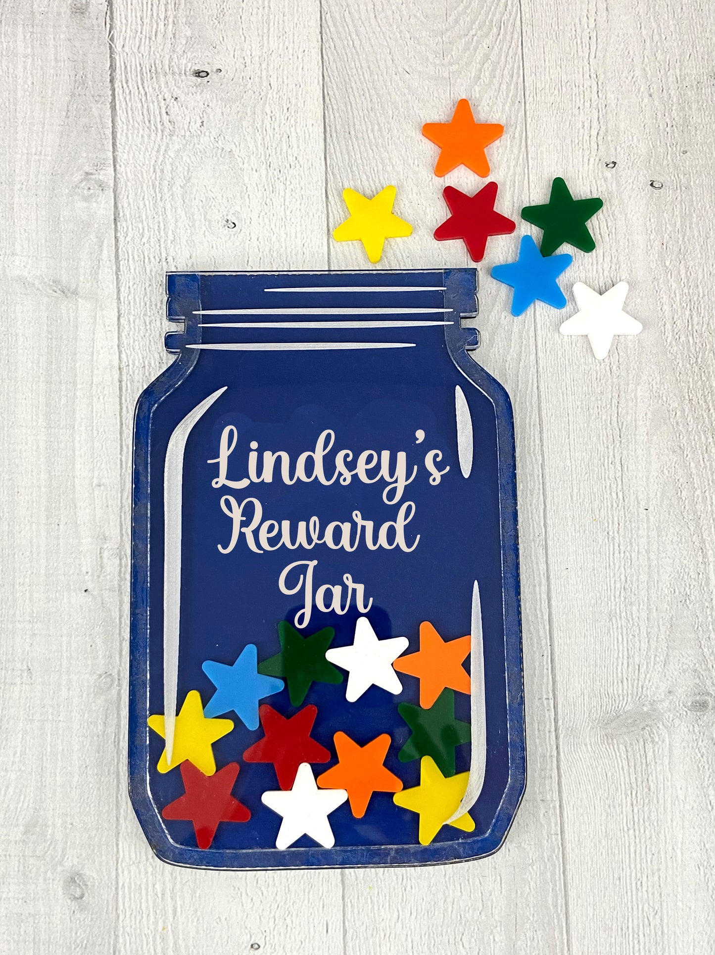 Blue Reward Jar, Incentive Star Jar