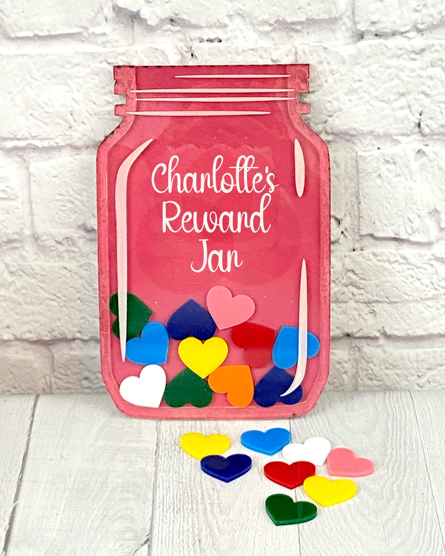 Pink Reward Jar, Incentive Star Jar